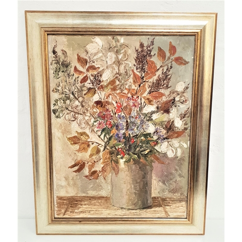 355 - NOREEN CAMPBELL
Autumn, oil on canvas, signed and dated '68 with exhibition label to verso, 60cm x 4... 