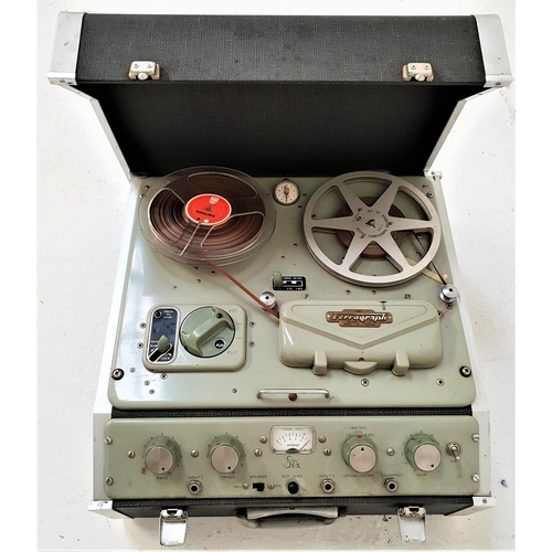 295 - FERROGRAPH REEL TO REEL RECORDER
series six, with a microphone, and contained in a hard shell case