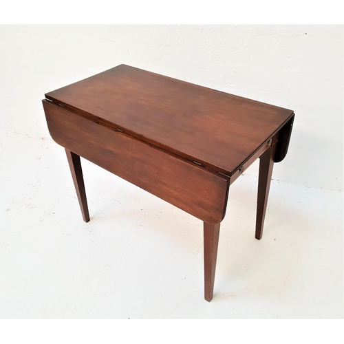 453 - 19th CENTURY MAHOGANY PEMBROKE TABLE
with shaped drop flaps above two opposing dummy drawers, standi... 