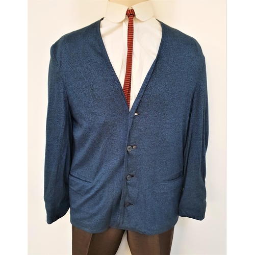 191 - THE BEATLES - RINGO STARR'S SUIT, SHIRT AND TIE
the collarless four button jacket in blue jersey mat... 