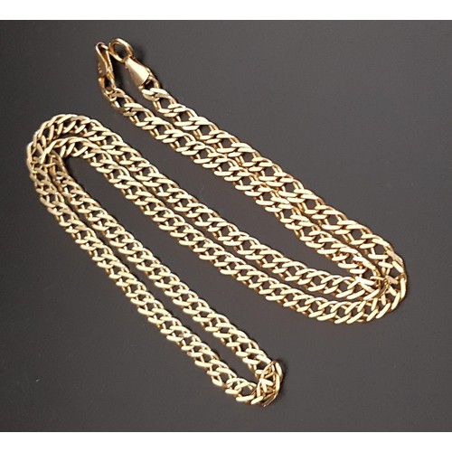 96 - NINE CARAT GOLD FANCY CURB LINK NECK CHAIN
46cm long and approximately 7.6 grams