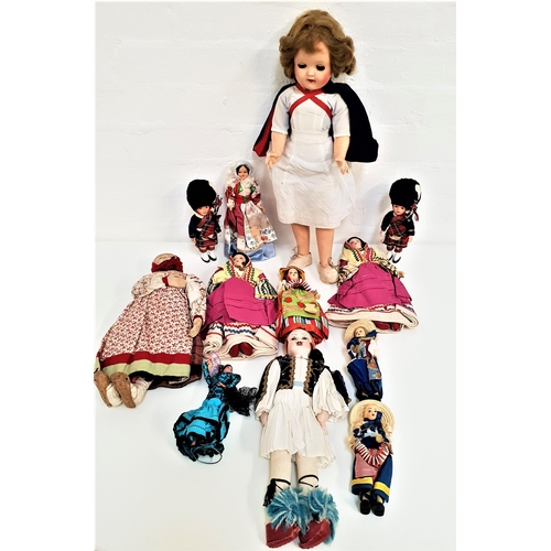 304 - SELECTION OF WORLD DOLLS
some with porcelain heads and in traditional dress, with examples from Scot... 