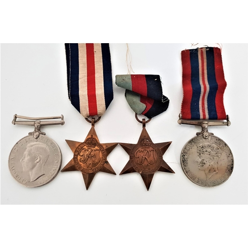 320 - UNNAMED WWII MEDALS
The Defence Medal 1939-1945, War Medal with ribbon, The France And Germany Star ... 