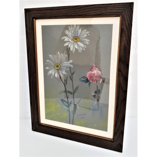 358 - TWO FLOWER STUDIES
one waterclour signed J W M Kinnell and dated 1916, 40cm x 28cm; the other an uns... 