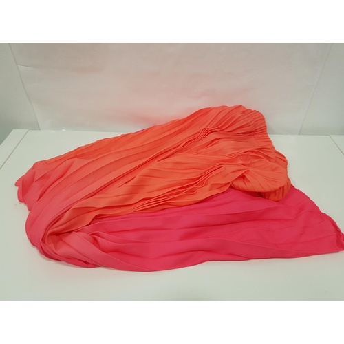 213 - NEW WITH TAGS OLIVER BONAS OMBRE PLEAT MIDI SKIRT IN PINK
