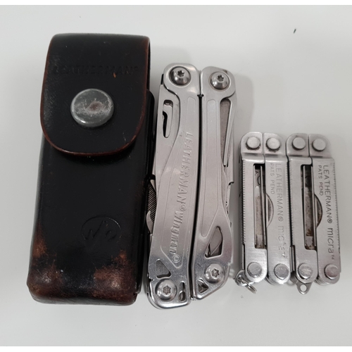 228 - THREE LEATHERMAN MULTI-TOOLS
comprising a Wingman and 2x Micra (3)
Note: you must be over 18 years o... 