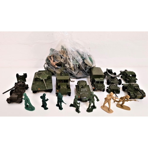 305 - SELECTION OF MILITARY VEHICLES
with examples from Dinky including a Centurian tank, armoured personn... 