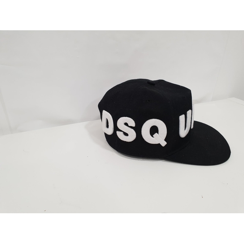 146 - DSQUARED2 BLACK FLATCAP