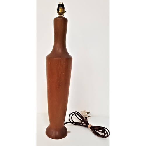 285 - SELECTION OF CARVED ITEMS
including a teak table lamp, 54.5cm high, pair of poker work tapering vase... 