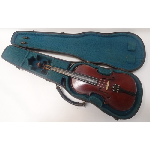 352 - STUDENT VIOLIN
with a two piece back measuring 13