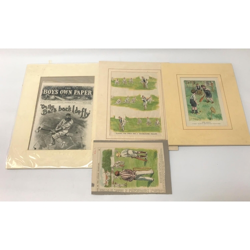 400 - CRICKETING INTEREST
a selection of mounted prints depicting moments from the glorious game including... 