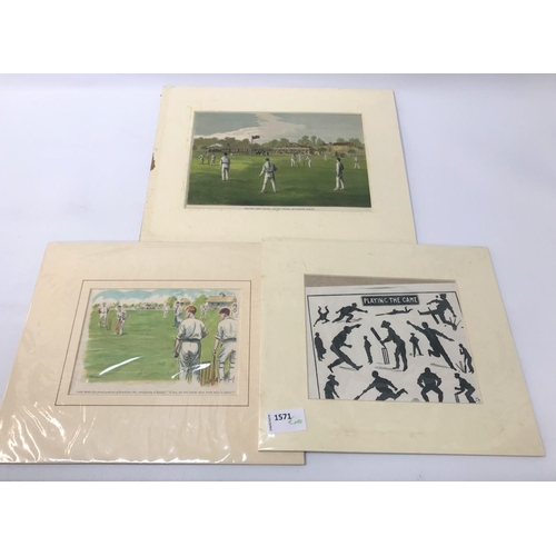 400 - CRICKETING INTEREST
a selection of mounted prints depicting moments from the glorious game including... 