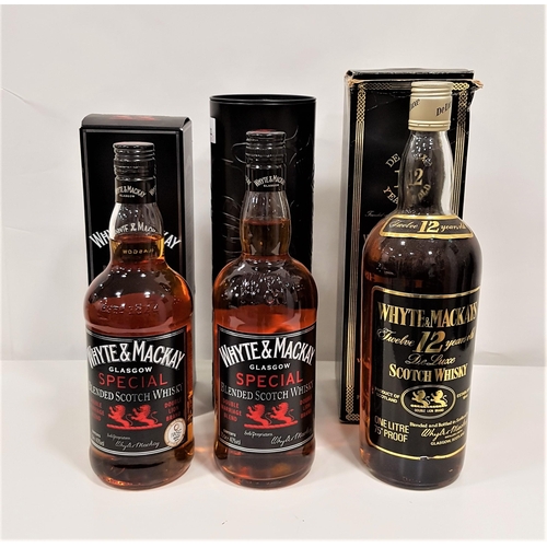 500 - THREE BOTTLES OF BLENDED SCOTCH WHISKY
comprising Whyte & Mackays De Luxe 12 year old, 75 Proof & 1 ... 