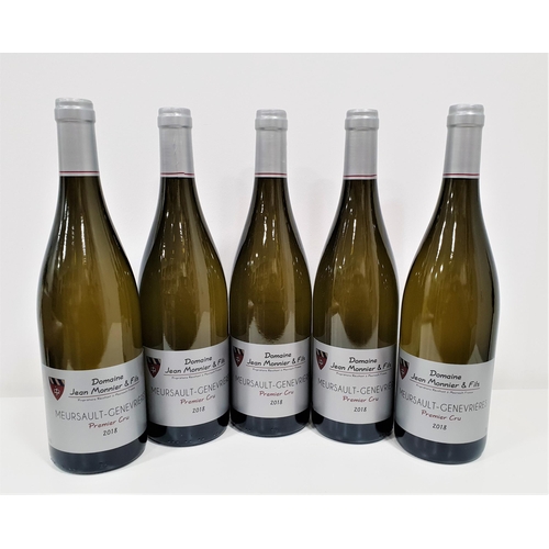 520 - FIVE BOTTLES OF 2018 DOMAINE JEAN MONNIER & FILS MEURSAULT-GENEVIERES PREMIER CRU
75cl & 13% (5)