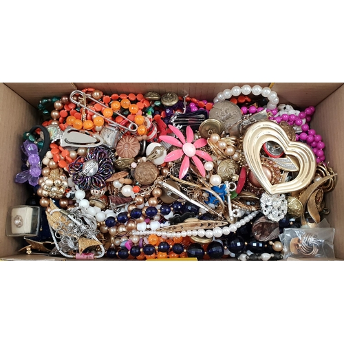 181 - SELECTION OF COSTUME JEWELLERY
comprising bracelets, necklaces, brooches, pendants, etc., 1 box