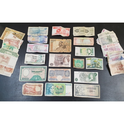 383 - SELECTION OF VINTAGE SCOTTISH, UK AND WORLD BANK NOTES
including a National Commercial Bank of Scotl... 