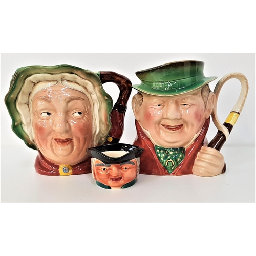 244 - TWO BESWICK CHARACTER JUGS
depicting Tony Weller, 17cm high and Sairey Gamp, 17cm high; and a small ... 