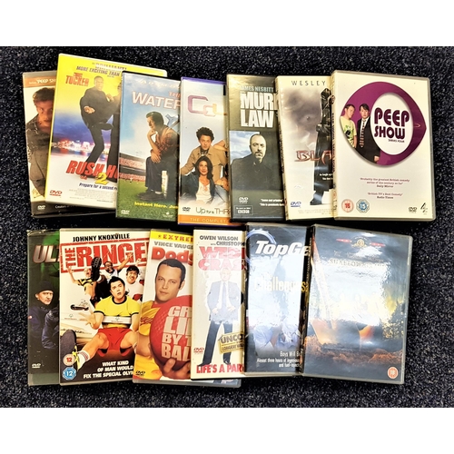 302 - LARGE SELECTION OF DVDs
including Layer Cake, House, Sharpe, The West Wing, Family Guy and many othe... 