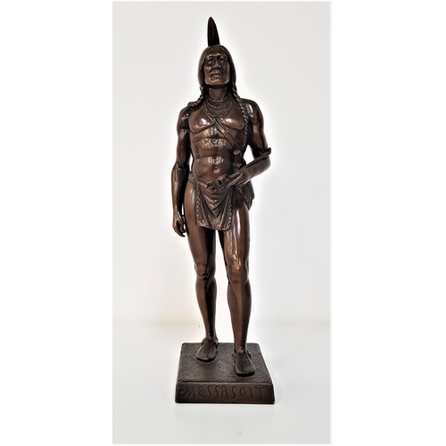 319 - AFTER CYRUS EDWIN DALLIN (American 1861-1944)
Massasoit, study of the Chief of the Wampanoag, raised... 