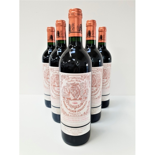 543 - SIX BOTTLES OF 1995 CHATEAU LOGUEVILLE PAUILLAC-MEDOC
au Baron de Pichon-Longueville Bordeaux, 750ml... 