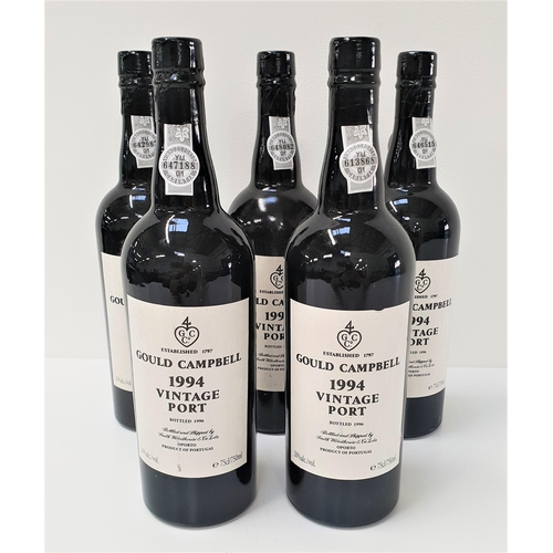 549 - FIVE BOTTLES OF 1994 GOULD CAMPBELL VINTAGE PORT
Bottled in 1996, 75cl & 20%