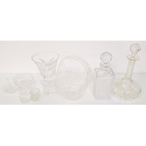 231 - SELECTION OF CUT GLASS AND CRYSTAL
including an Edinburgh spill vase and rose bowl, two spirit decan... 