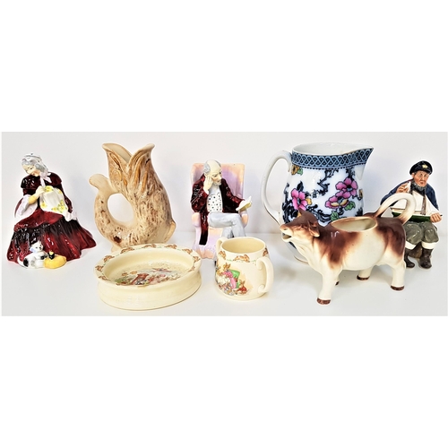 258 - MIXED LOT OF CERAMICS
including a Royal Doulton figurine, Tall Story, HN2248; Bunnykins cup and bowl... 