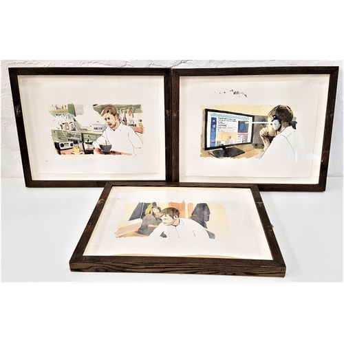 385 - BRITISH SCHOOL
Facing a Dilemma, set of six unsigned watercolours, all approximately 28cm x 37.5cm (... 