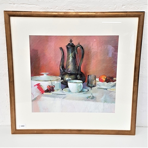 386 - FORBES YULE
Side table, gouache on paper, signed with label to verso, 38cm x 41cm