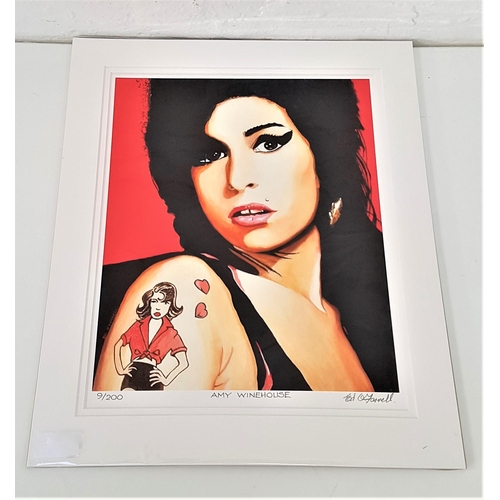 403 - ED O'FARRELL
Amy Winehouse, limited edition print 9/200, signed, 37cm x 29cm