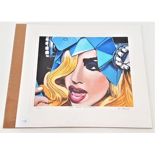 406 - ED O'FARRELL
Lady Gaga Telephone, limited edition print 2/200, signed, 28cm x 33.5cm