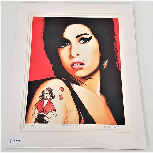 409 - ED O'FARRELL
Amy Winehouse, limited edition print 7/200, signed, 37cm x 29cm