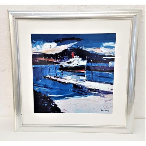 419 - JOHN LOWRIE MORRISON
Maid of the Loch at Balloch, print, 39cm x 39cm, together with a continental sc... 