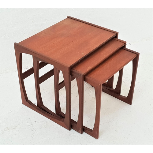 427 - G PLAN NEST OF TEAK OCCASIONAL TABLES
standing on shaped supports, 48.5cm high