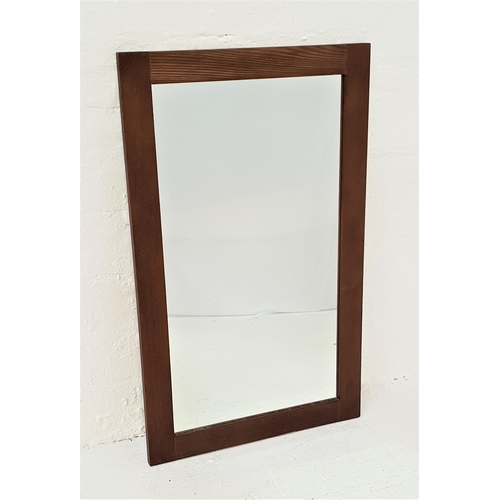 482 - PINE RECTANGULAR WALL MIRROR
with a plain plate, 115cm x 70cm