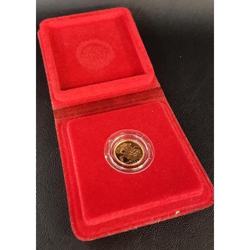 382 - ELIZABETH II GOLD PROOF HALF SOVEREIGN
dated 1980, in capsule and box