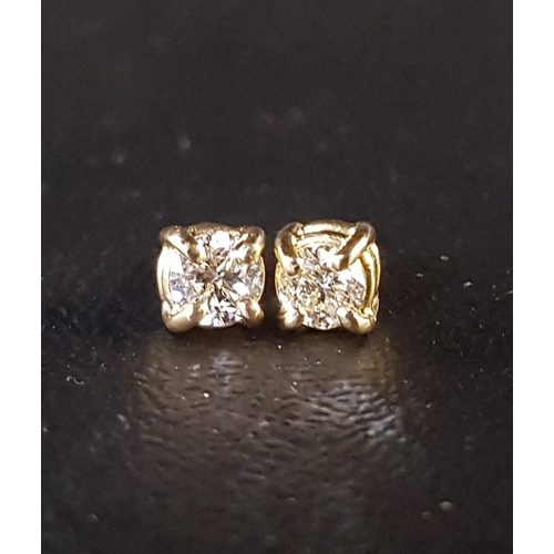 67 - PAIR OF DIAMOND STUD EARRINGS
the round brilliant cut diamonds totaling approximately 0.63cts, in ei... 