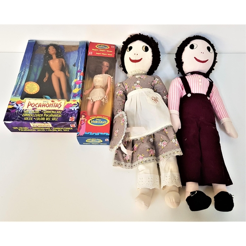 254 - DISNEY HERCULES CHARACTER DOLL
Megara by Mattel, number 17261, boxed; Disney Pocahontas colour chang... 