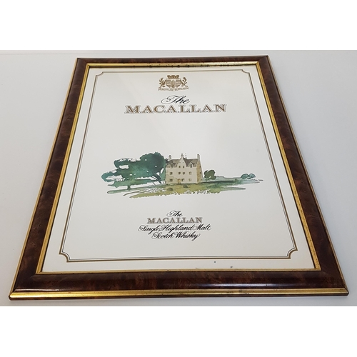 191 - THE MACALLAN WHISKY ADVERTISING MIRROR
in a faux walnut frame, 51cm x 39.5cm