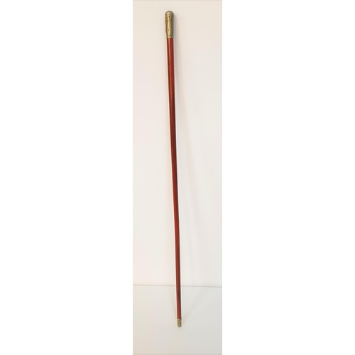 269 - GORDON HIGHLANDERS SWAGGER STICK
with embossed white metal mounts, 68.5cm long