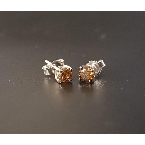 110 - PAIR OF FANCY DIAMOND STUD EARRINGS
the diamonds totaling approximately 0.45cts, in nine carat white... 