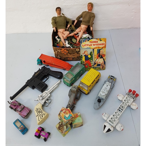 244 - MIXED SELECTION OF TOYS
including die cast vehicles from Matchbox, Corgi, Lesney, Tonka and others, ... 