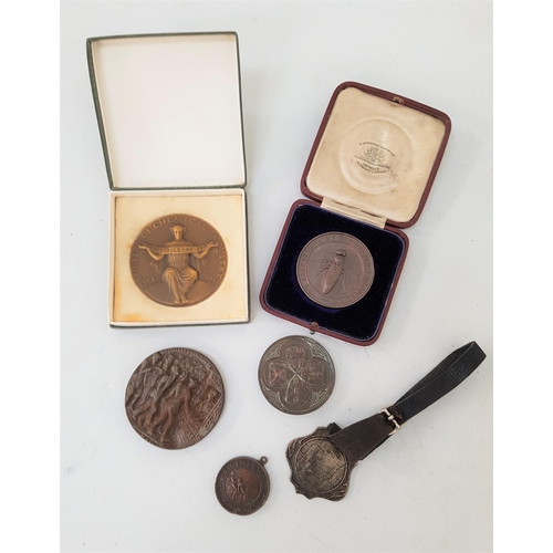 276 - SELECTION OF AWARD MEDALS
including The Aberdeenshire Bee Keepers Association in a fitted case, Soci... 