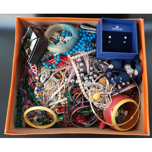 70 - LARGE SELECTION OF COSTUME JEWELLERY
including a Murano glass pendant, two pairs of Swarovski crysta... 