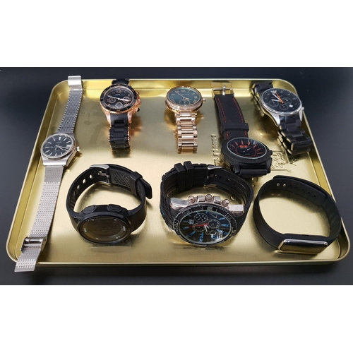 80 - SEVEN GENTLEMEN'S WRISTWATCHES
including Oris, Emporio Armani, Marc by Marc Jacobs, Michael Kors (MK... 