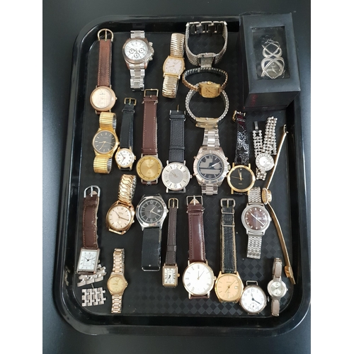 101 - SELECTION OF LADIES AND GENTLEMEN'S WRISTWATCHES
including Vintage examples, makes include Rotary, S... 