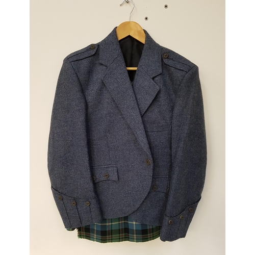 231 - GENTLEMAN'S HIGHLAND DRESS
comprising a Murray of Athol kilt and a blue Argyll jacket, size 40