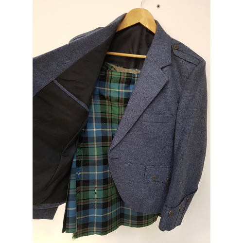 231 - GENTLEMAN'S HIGHLAND DRESS
comprising a Murray of Athol kilt and a blue Argyll jacket, size 40