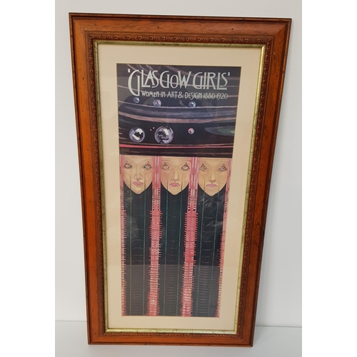 305 - GLASGOW GIRLS
Women In Art And Design 1880-1920, a print in a decorative frame, 70.5cm x 29cm