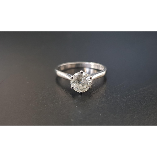 68 - MOISSANITE SINGLE STONE RING
on nine carat white gold shank, ring size M